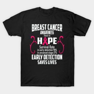 Breast Cancer Awareness There is a Hope T-Shirt